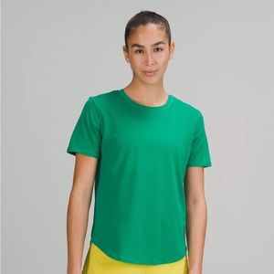 Lululemon High-neck Running and Training T-shirt in Green